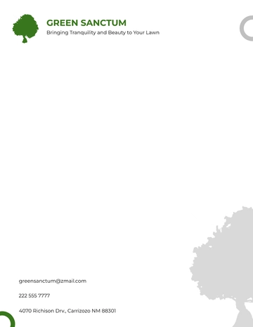 Free Lawn Care Business Letterhead Template to Edit Online