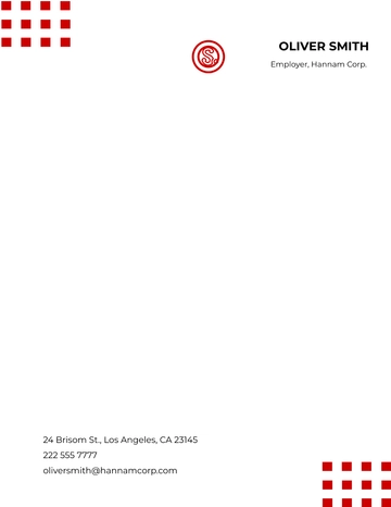 Free Employer Letterhead Sample Template to Edit Online