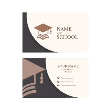 Free School Business Card Vector Template to Edit Online