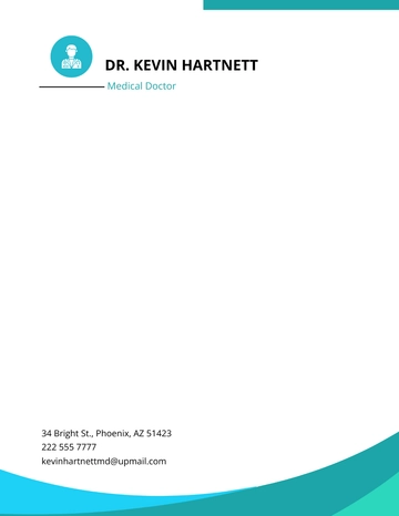 Free Medical Doctor Letterhead Template to Edit Online