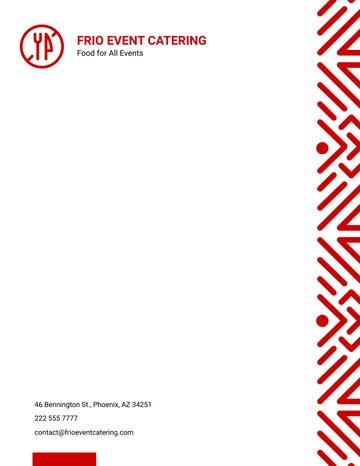 Free Event Catering Letterhead Template to Edit Online