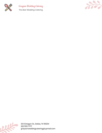 Free Wedding Catering Letterhead Template to Edit Online Free Wedding Catering Letterhead Template to Edit Online