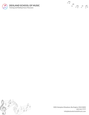 Free School of Music Letterhead Template to Edit Online