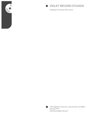 Free Music Company Letterhead Template to Edit Online