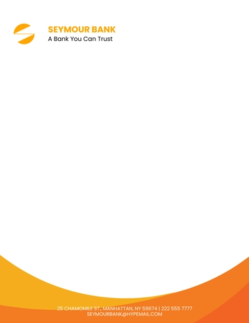 Free Bank Letterhead Template to Edit Online