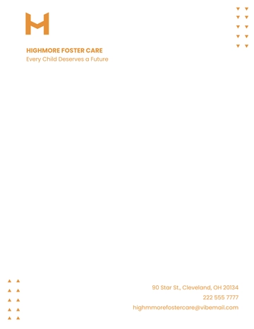 Free Foster Care Letterhead Template to Edit Online