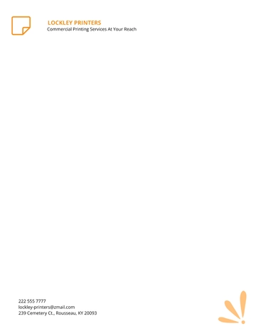 Free Commercial Printer Letterhead Template to Edit Online