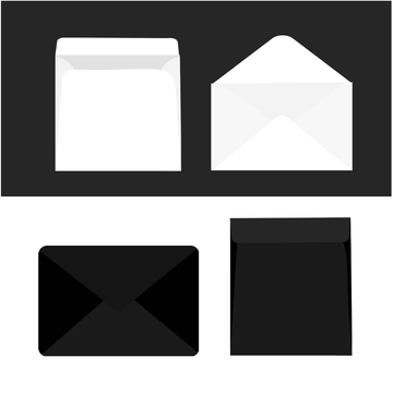 Free Black And White Envelope Clipart Template to Edit Online