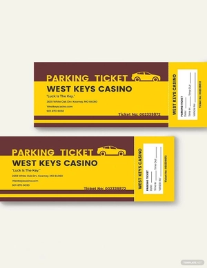 Penalty Parking Ticket Template