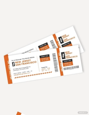 Plane Ticket Invitation Template