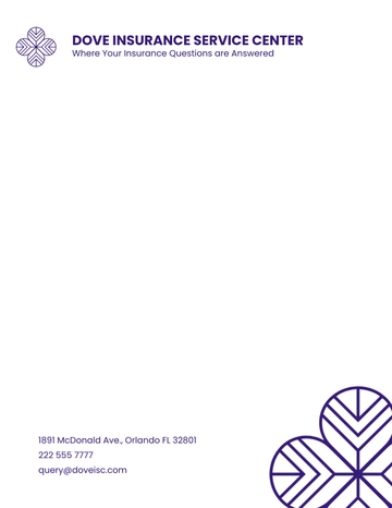 Free Insurance Services Letterhead Template to Edit Online