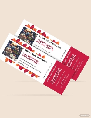 Potluck Food Ticket Template