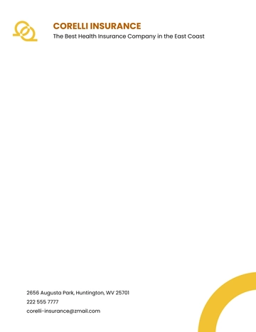 Free Health Insurance Company Letterhead Template to Edit Online