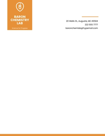 Free Science & Chemistry Letterhead Template to Edit Online