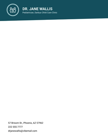 Free Pediatrician & Child Care Letterhead Template to Edit Online