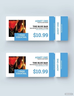 Printable Drink Ticket Template