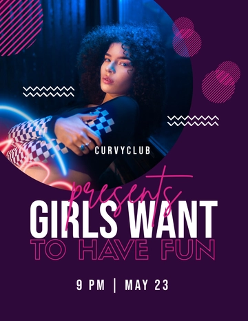 Free Girls Night Club Flyer Template to Edit Online