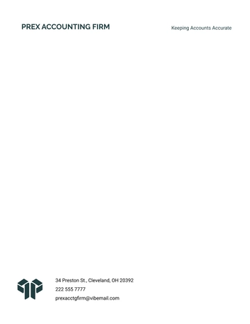 Free Accounting Firm Letterhead Template to Edit Online