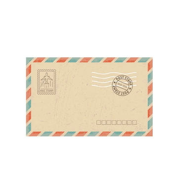 Free Retro Envelope Clipart Template to Edit Online