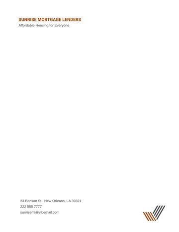 Free Mortgage Lenders Letterhead Template to Edit Online