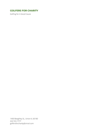 Free Charity Golf Event Letterhead Template to Edit Online