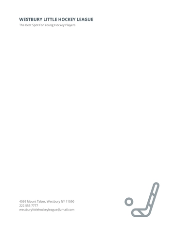 Free Junior Hockey Camp Letterhead Template to Edit Online