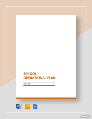 School Operational Plan Template