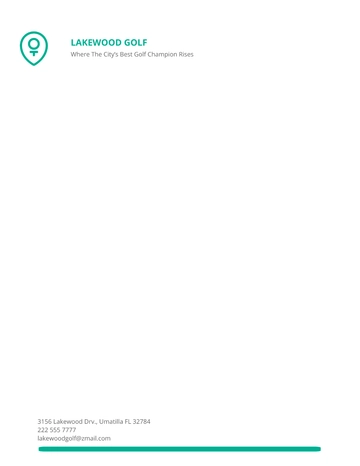 Free Golf Tournament Letterhead Template to Edit Online