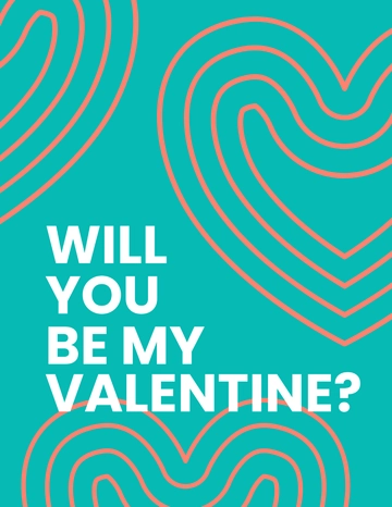 Free Will You Be My Valentine Flyer Template to Edit Online