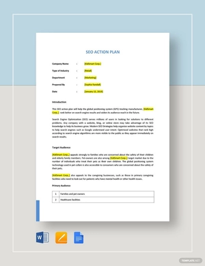 SEO Action Plan Template