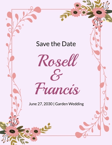 Free Floral Save The Date Flyer Template to Edit Online Free Floral Save The Date Flyer Template to Edit Online