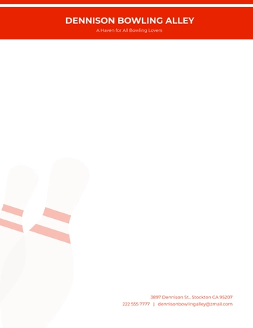 Free Bowling Letterhead Template to Edit Online