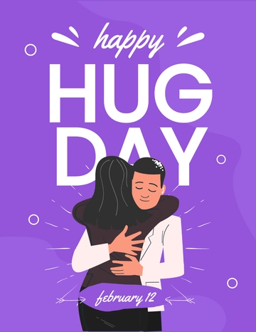 Free Happy Hug Day Flyer Template to Edit Online