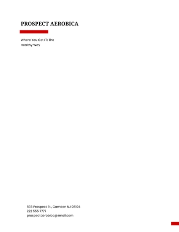 Free Aerobics Center Letterhead Template to Edit Online