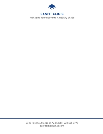 Free Weight Loss Clinic Letterhead Template to Edit Online