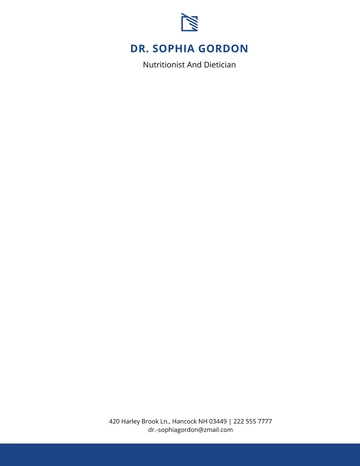 Free Nutritionist Letterhead Template to Edit Online