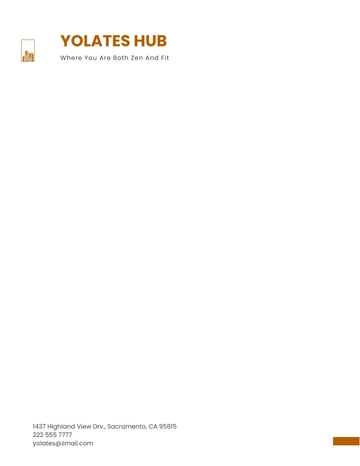 Free Pilates & Yoga Letterhead Template to Edit Online