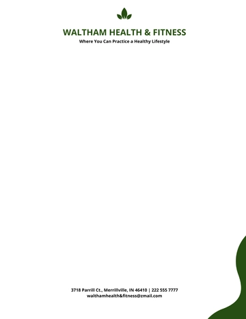 Free Health & Fitness Gym Letterhead Template to Edit Online