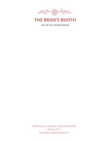 Free Bridal Show Letterhead Template to Edit Online Free Bridal Show Letterhead Template to Edit Online