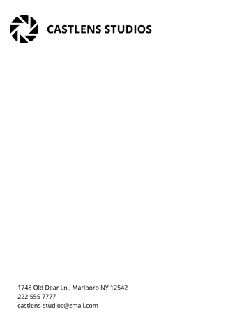 Free Photographer Letterhead Template to Edit Online