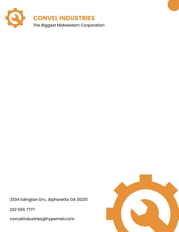 Free Industrial Letterhead Template to Edit Online