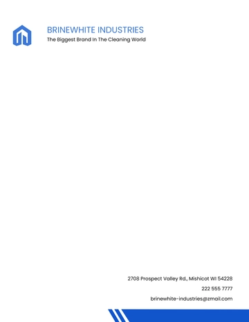 Free Industrial Cleaning Letterhead Template to Edit Online