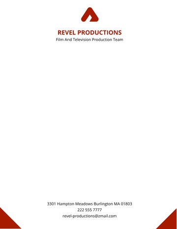 Free Production Company Letterhead Template to Edit Online
