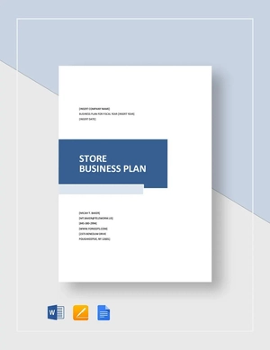 Store Business Plan Template