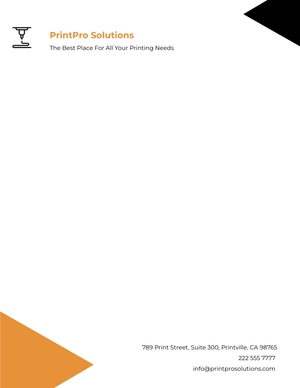 Free Printing Company Letterhead Template to Edit Online