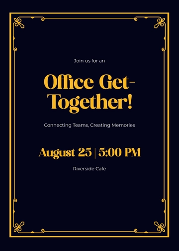 Free Office Get Together Invitation Template to Edit Online