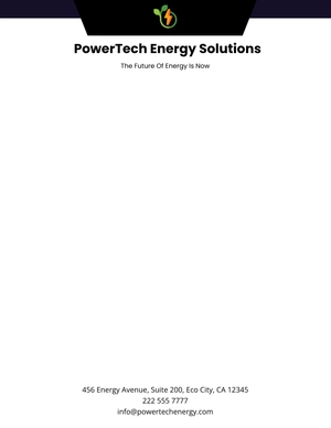 Free Energy Professional Corporate Letterhead Template to Edit Online