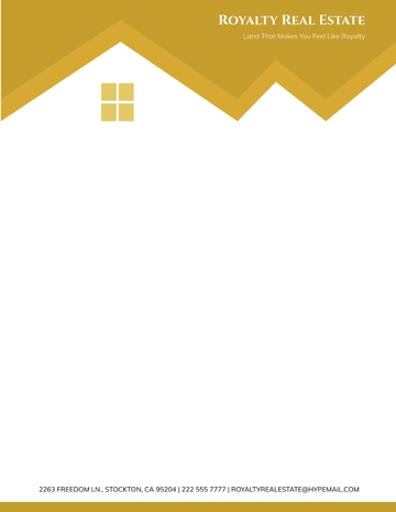 Free Elegant Real Estate Letterhead Template to Edit Online