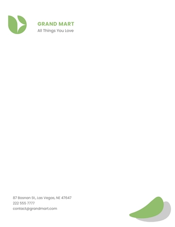 Free Grocery Store Letterhead Template to Edit Online