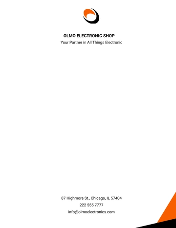 Free Electronic Shop Letterhead template to Edit Online